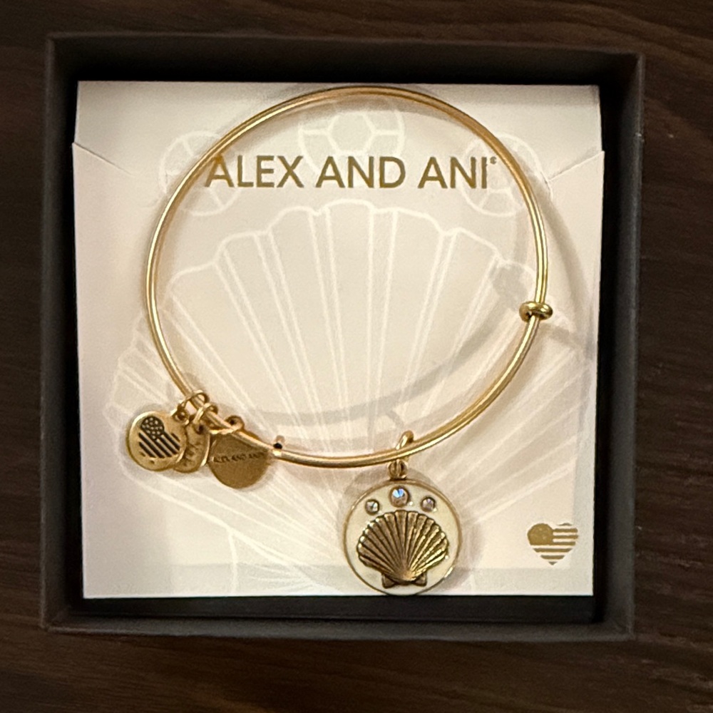 Alex and Ani Summer Daze Gold Charm Bangle